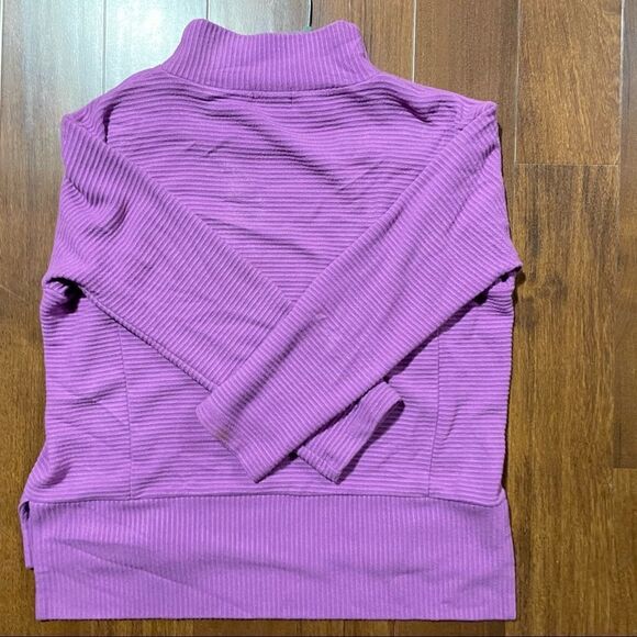 Funnel Neck Ribbed Knit Sweater - Picture 5 of 12